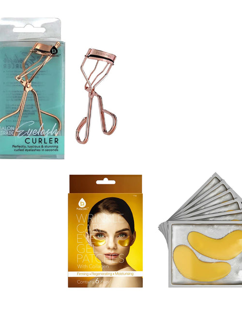 Load image into Gallery viewer, Pursonic Ultimate Eye Care &amp; Beauty Bundle: Wrinkle Care Eye Gel Patches + Salon Grade Eyelash Curler by Pursonic
