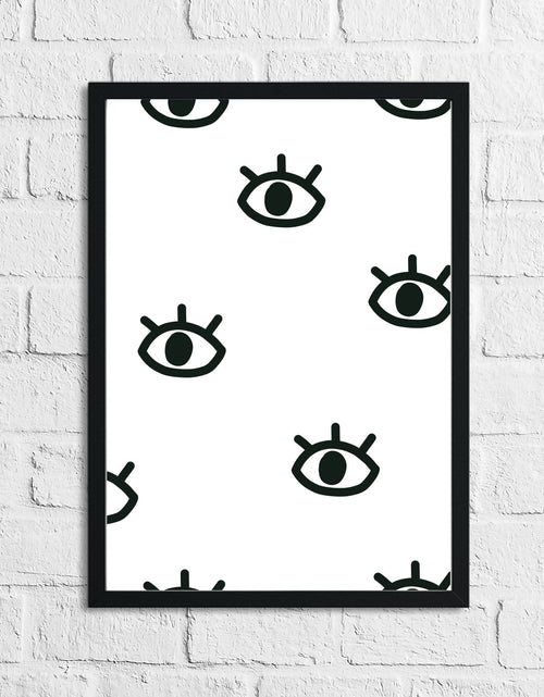 Load image into Gallery viewer, Scandinavian Eye Pattern Children's Nursery Bedroom Wall Decor Print by WinsterCreations™ Official Store
