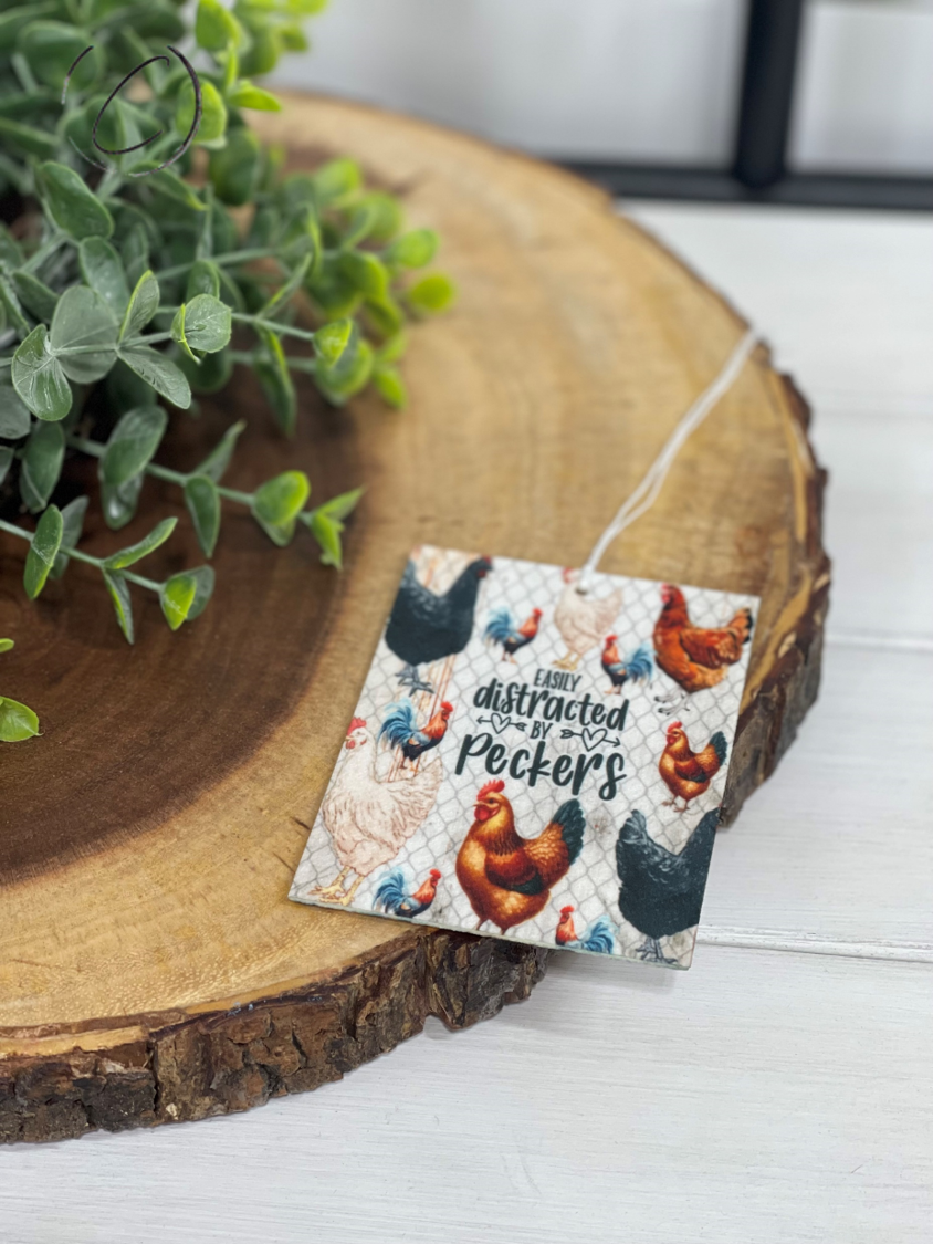 Easily Distracted By Peckers Car Freshener by CMD Wholesale