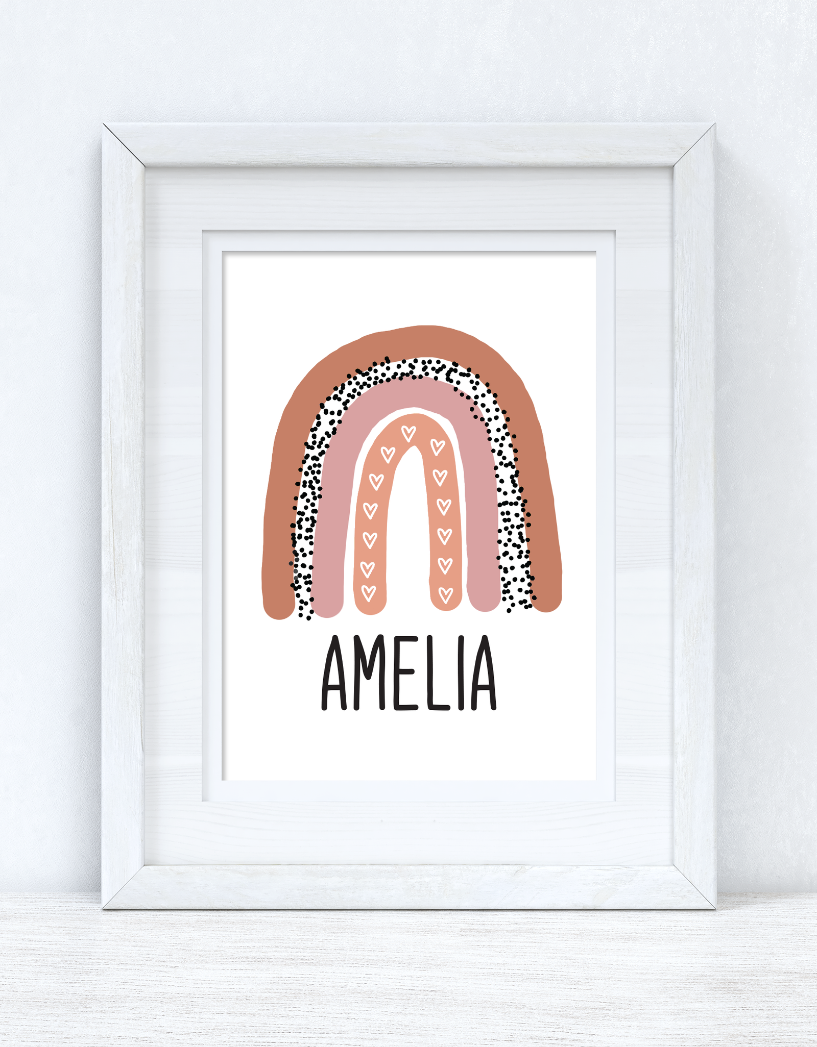 Earthy Rainbow Name Boho Children's Room Wall Bedroom Decor Print by WinsterCreations™ Official Store