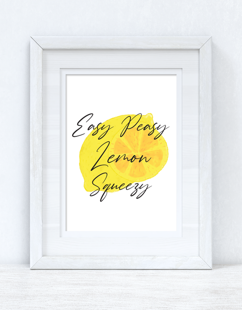 Load image into Gallery viewer, Easy Peasy Lemon Squeezy Summer Seasonal Wall Home Decor Print by WinsterCreations™ Official Store
