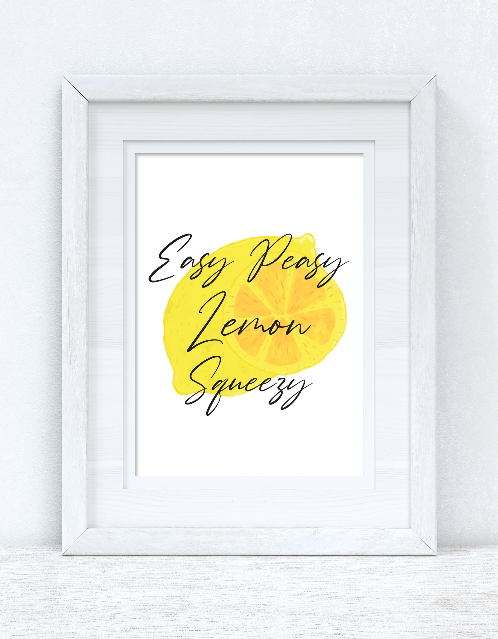 Easy Peasy Lemon Squeezy Summer Seasonal Wall Home Decor Print by WinsterCreations™ Official Store