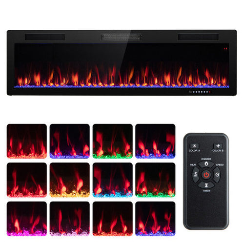 Load image into Gallery viewer, Electric Fireplace 40/50/60 Inches Recessed and Wall Mounted for 2' x 6' Stud-60 inches
