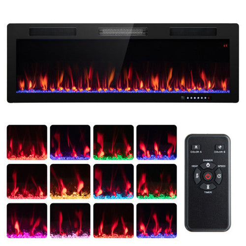 Load image into Gallery viewer, Electric Fireplace 40/50/60 Inches Recessed and Wall Mounted for 2' x 6' Stud-50 inches
