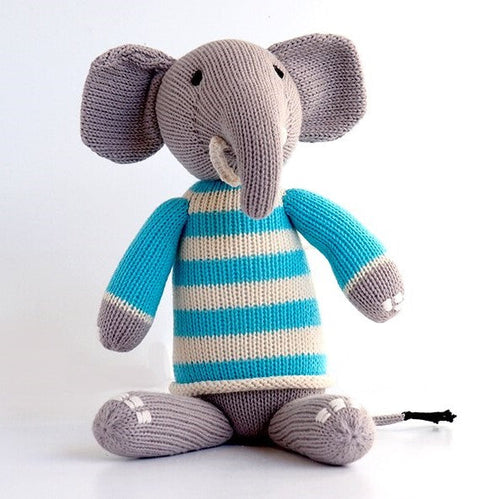 Load image into Gallery viewer, Elephant in Sweater, Blue by Melange Collection
