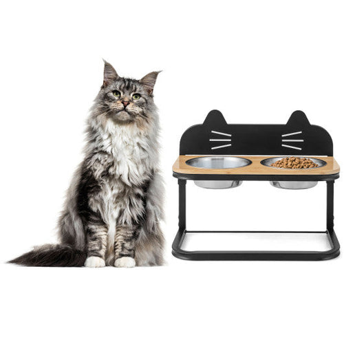 Load image into Gallery viewer, Elevated Pet Feeder with 2 Stainless Steel Bowls for Cats and Small and Medium Dogs
