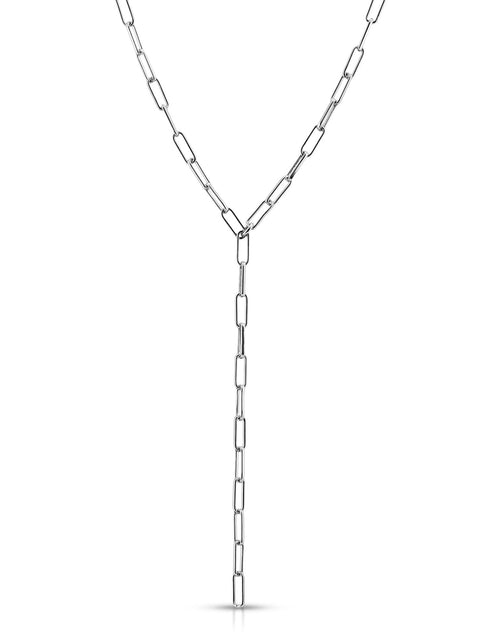 Load image into Gallery viewer, Elongated Link Lariat by eklexic jewelry
