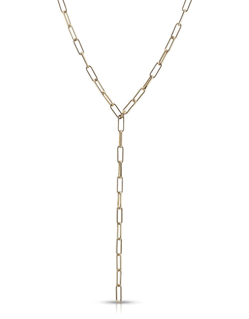 Load image into Gallery viewer, Elongated Link Lariat by eklexic jewelry
