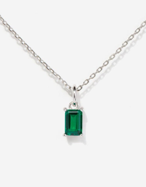 Load image into Gallery viewer, Birthstone Silver Necklace - May by Little Sky Stone
