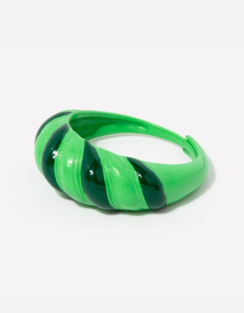 Load image into Gallery viewer, Emerald Green Croissant Ring by Little Sky Stone
