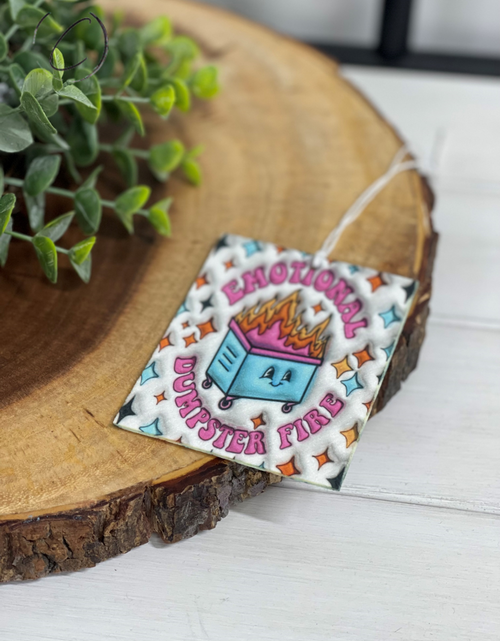 Load image into Gallery viewer, Emotional Dumpster Fire Inflated Car Freshener by CMD Wholesale
