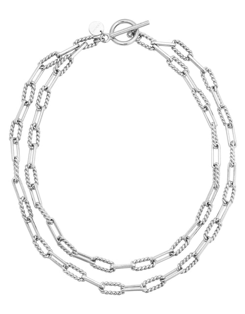 Load image into Gallery viewer, Enzo Double Layer Necklace by eklexic jewelry
