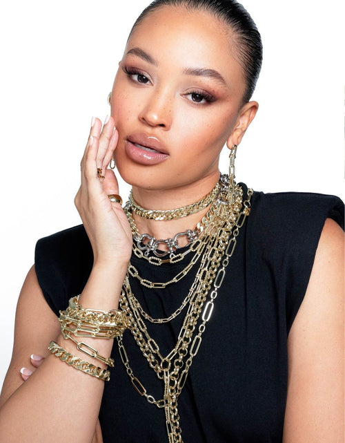 Load image into Gallery viewer, Enzo Double Layer Necklace by eklexic jewelry
