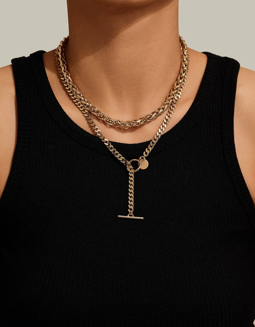 Load image into Gallery viewer, Enzo Toggle Convertible Lariat Necklace by eklexic jewelry
