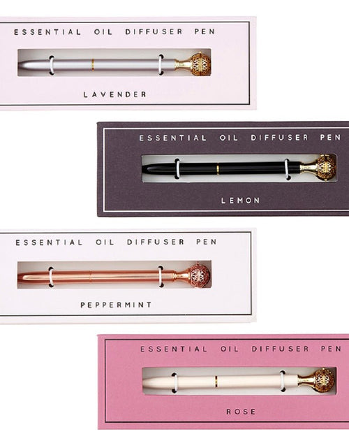 Load image into Gallery viewer, Essential Oil Diffuser Pen in Lemon | Includes 1 ml of Essential Oil and 2 Lava Beads | Refillable by The Bullish Store
