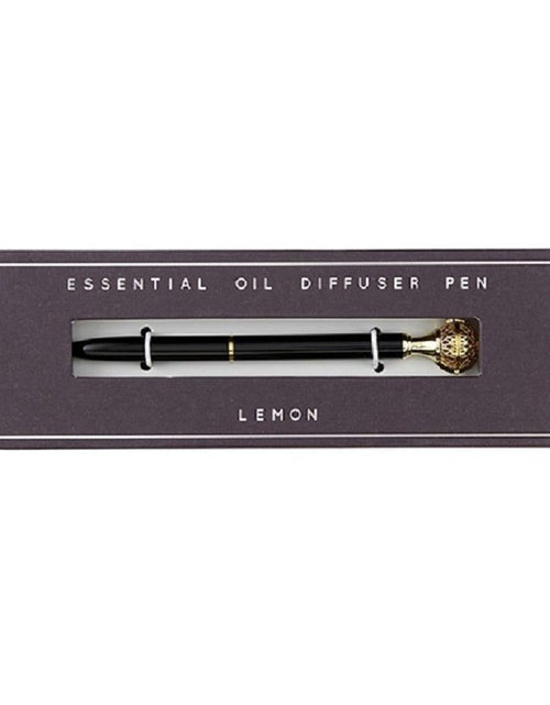 Load image into Gallery viewer, Essential Oil Diffuser Pen in Lemon | Includes 1 ml of Essential Oil and 2 Lava Beads | Refillable by The Bullish Store
