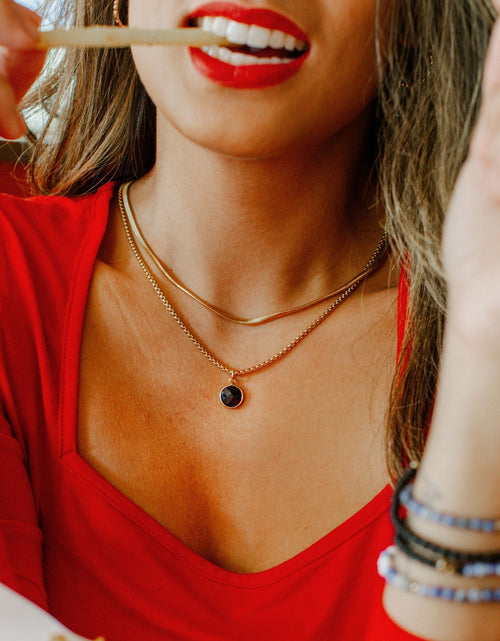 Load image into Gallery viewer, Herringbone Chain Classic Gold Necklace by ETHICGOODS
