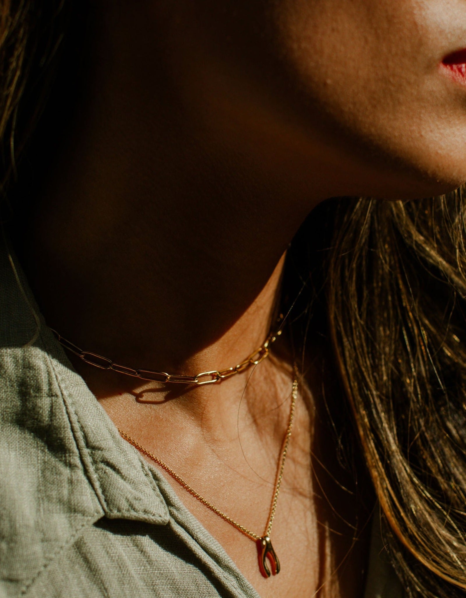Paperclip Classic Gold Necklace Chain by ETHICGOODS