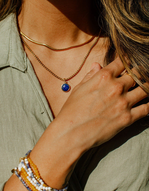 Load image into Gallery viewer, Herringbone Chain Classic Gold Necklace by ETHICGOODS
