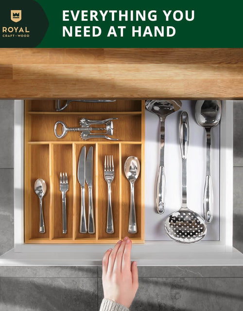 Load image into Gallery viewer, Silverware tray 7 Slots by Royal Craft Wood
