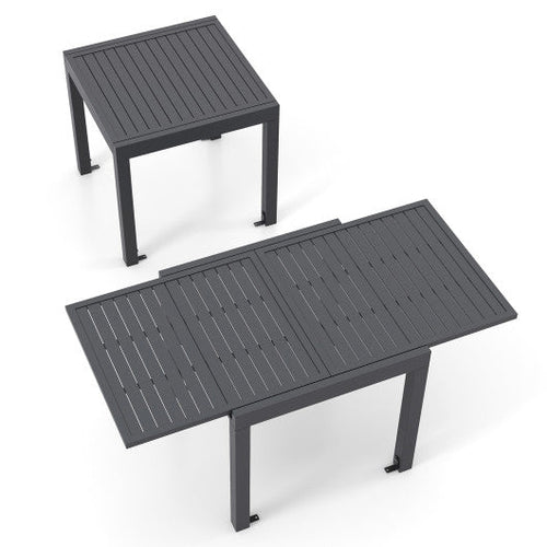 Load image into Gallery viewer, Expandable Patio Dining Table for 4-6 People-Grey

