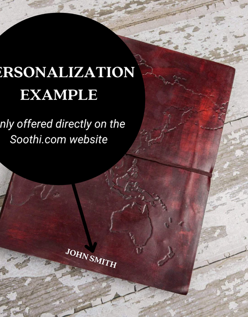 Load image into Gallery viewer, Extra Large World Map 14x11 Handmade Leather Journal by Soothi

