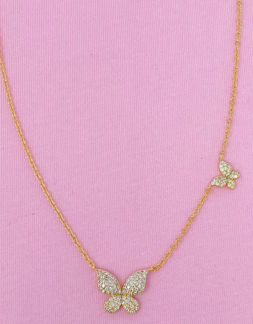 Load image into Gallery viewer, Double Shine Butterfly  Necklace by Ellisonyoung.com
