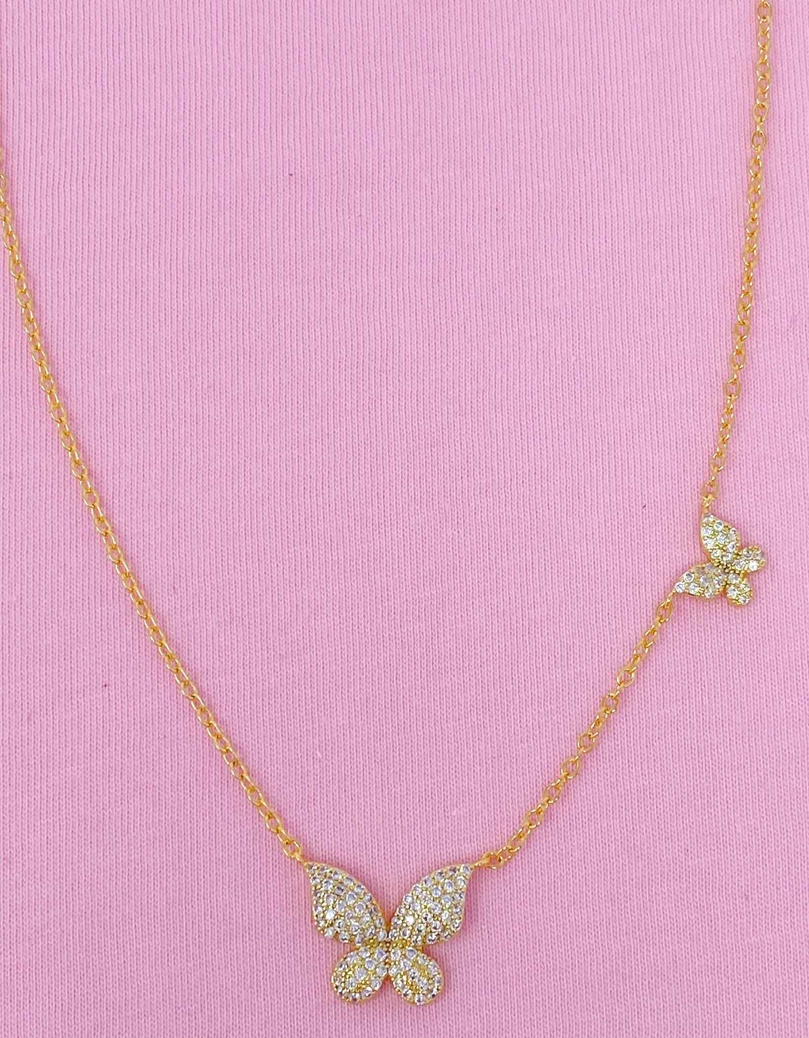 Double Shine Butterfly  Necklace by Ellisonyoung.com