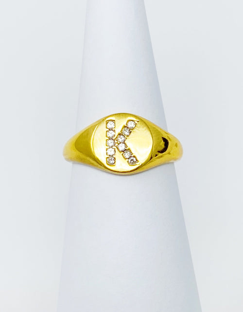 Load image into Gallery viewer, Shine Me Initial Ring by Ellisonyoung.com
