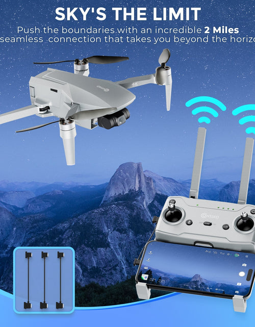 Load image into Gallery viewer, Contixo F36 Silver Horizon Remote Control FPV Foldable Drone with 4K HD Camera, 64GB MicroSD Card, &amp; Carrying Case by Contixo
