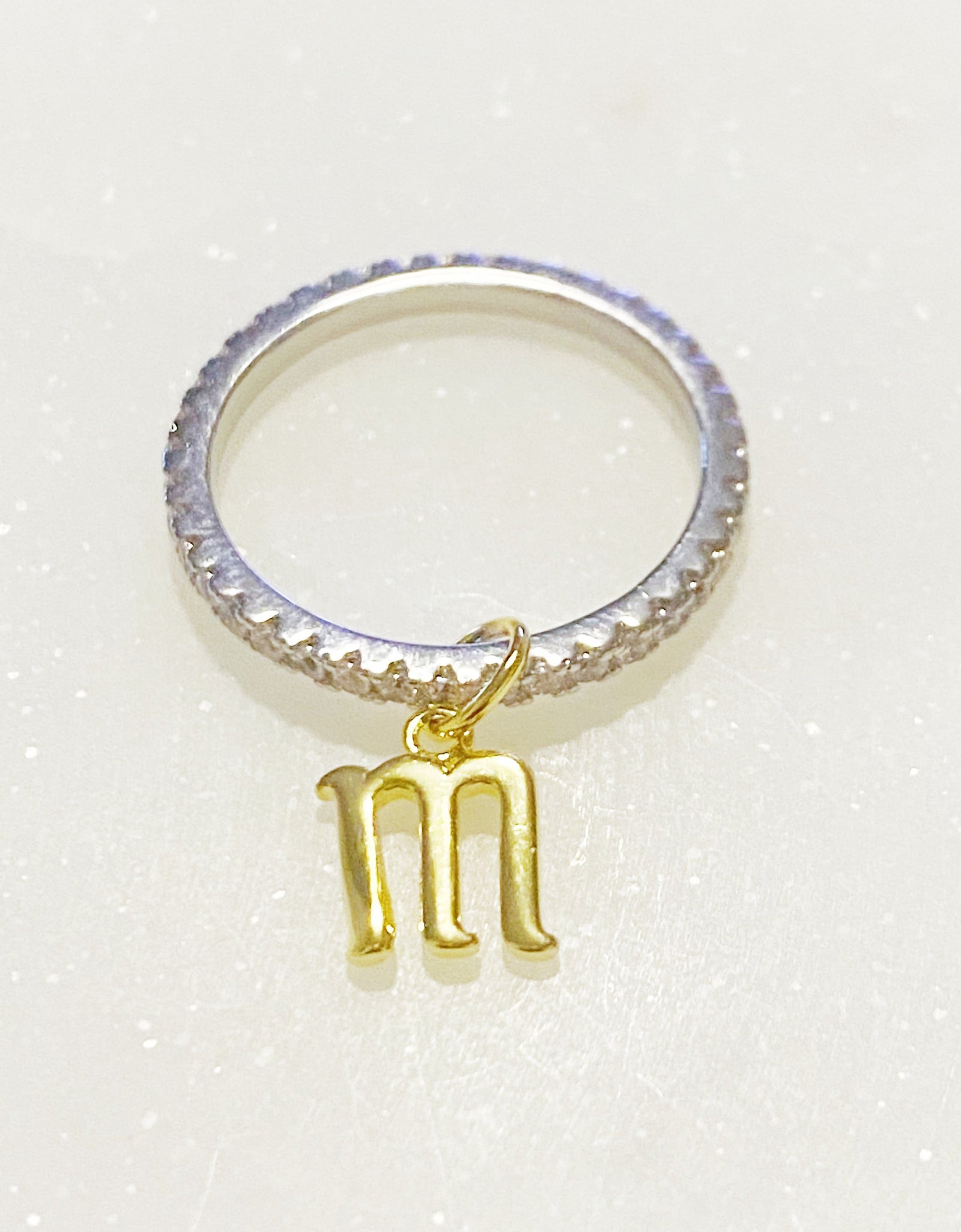 Dangle Initial Ring by Ellisonyoung.com