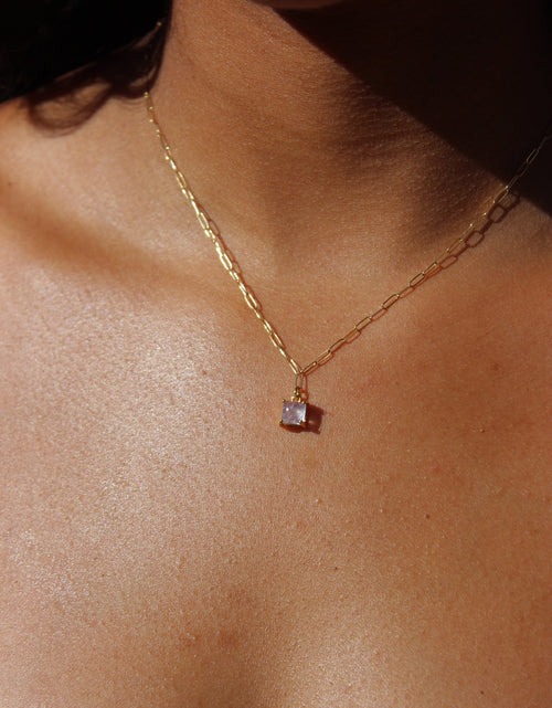 Load image into Gallery viewer, Moonstone Link Chain Necklace by Toasted Jewelry
