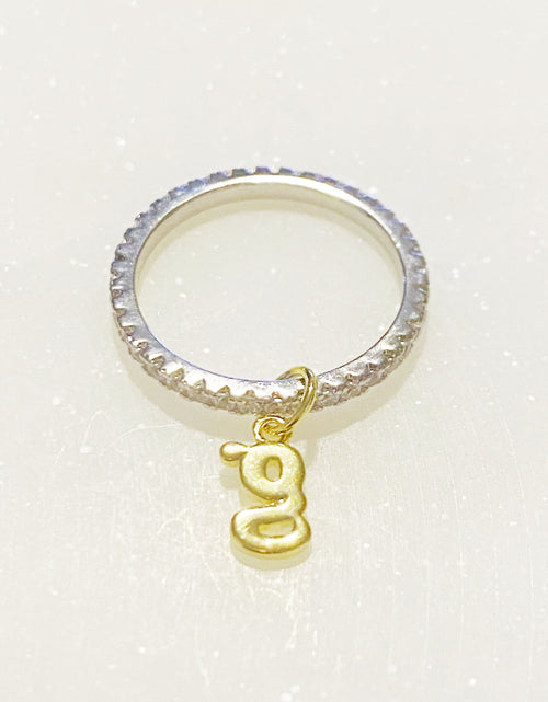 Load image into Gallery viewer, Dangle Initial Ring by Ellisonyoung.com
