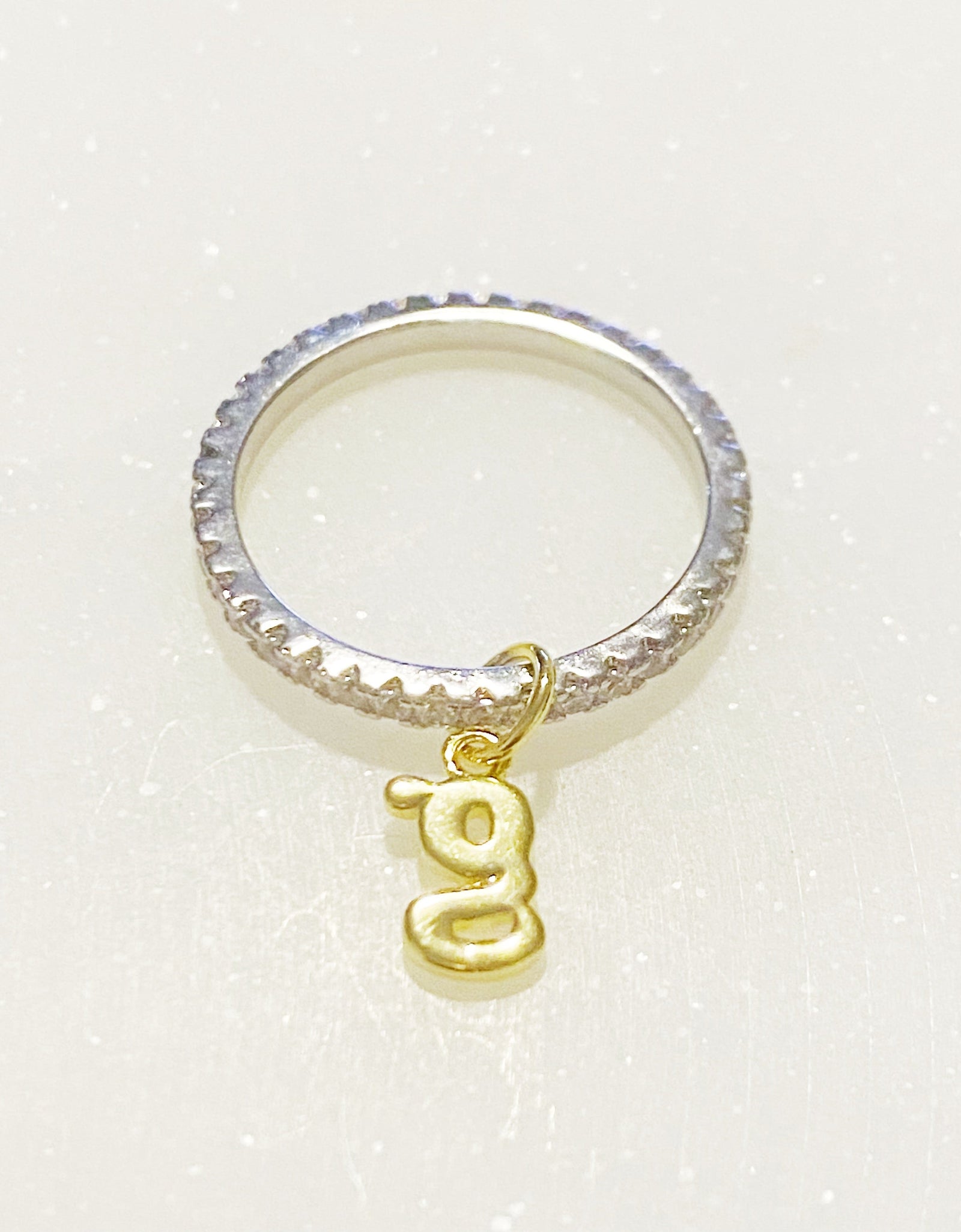 Dangle Initial Ring by Ellisonyoung.com