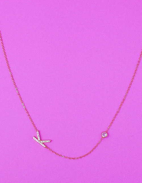 Load image into Gallery viewer, Finest Shine Initial Sterling Silver Necklace by Ellisonyoung.com
