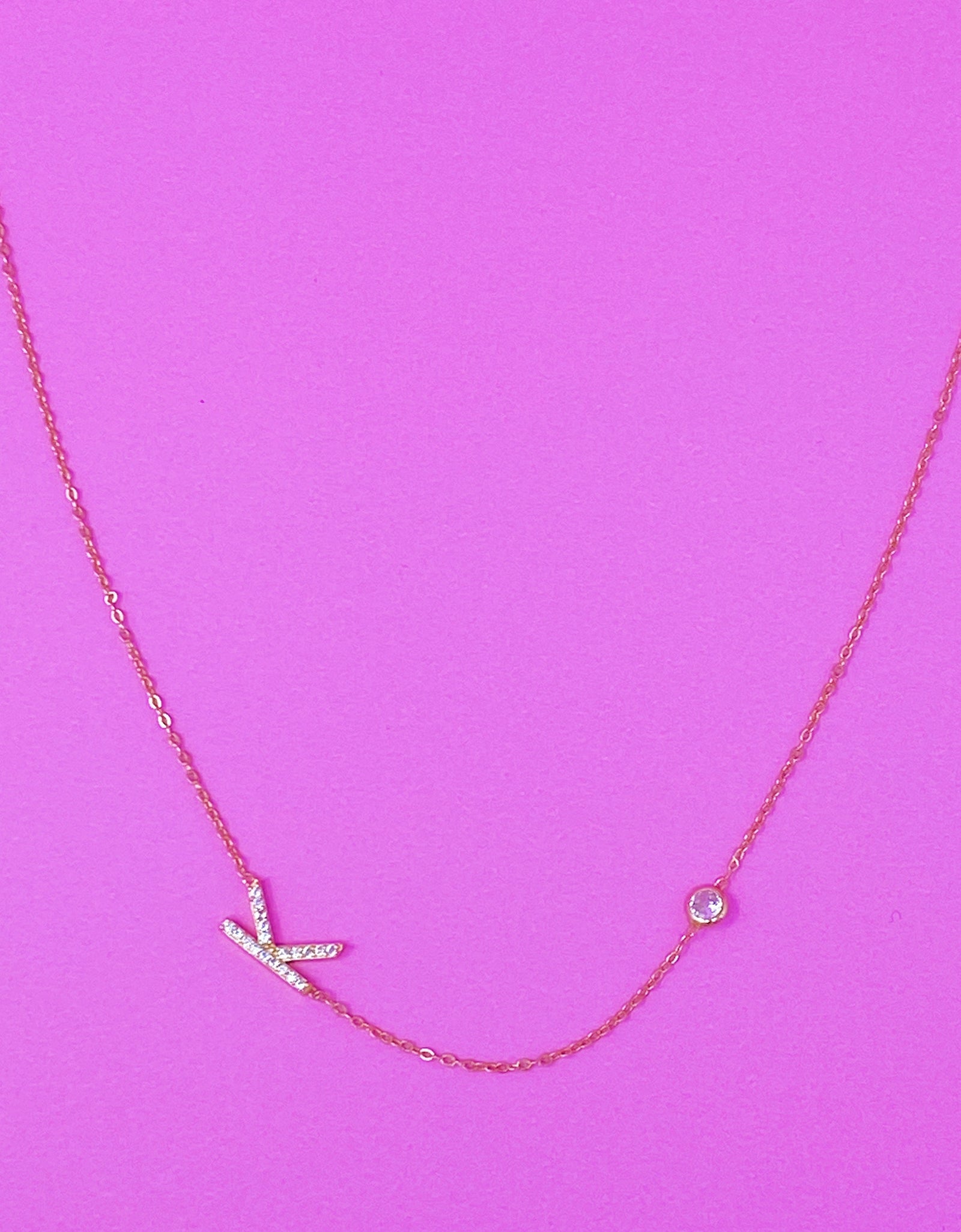 Finest Shine Initial Sterling Silver Necklace by Ellisonyoung.com