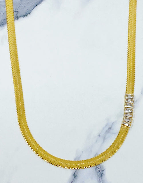 Load image into Gallery viewer, Herringbone Jeweled Necklace by Ellisonyoung.com

