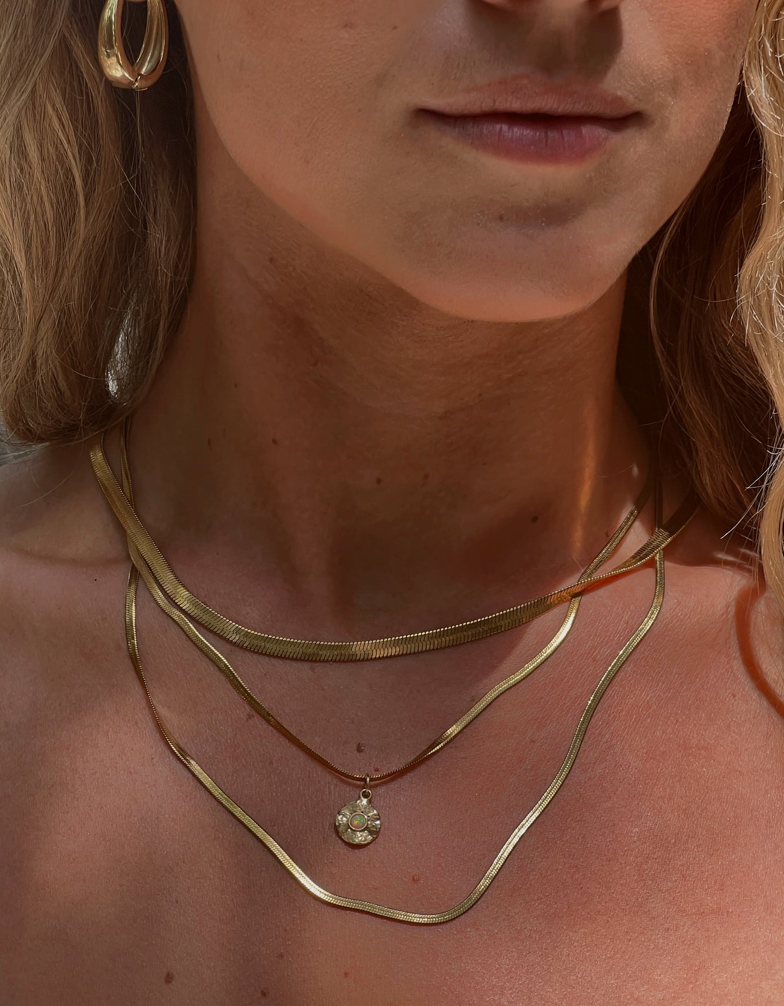 Thick Herringbone Chain by Toasted Jewelry