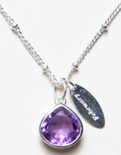 Load image into Gallery viewer, February Amethyst Birthstone Necklace by Tiny Rituals
