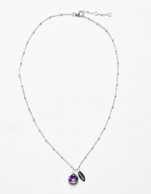 Load image into Gallery viewer, February Amethyst Birthstone Necklace by Tiny Rituals
