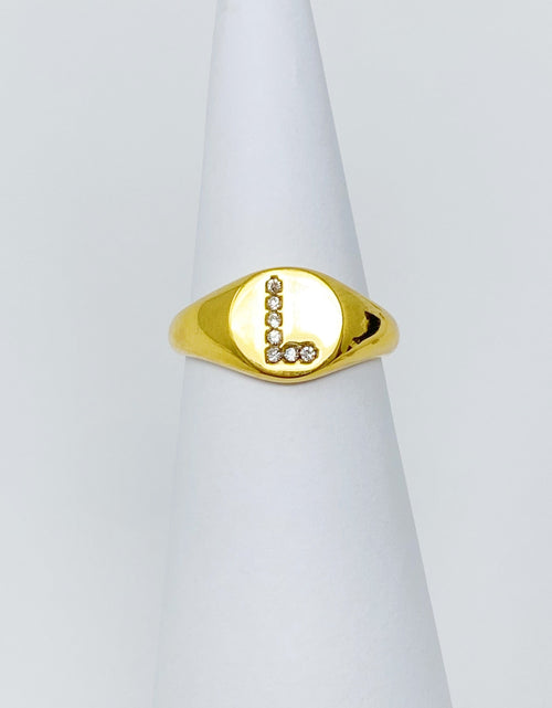 Load image into Gallery viewer, Shine Me Initial Ring by Ellisonyoung.com
