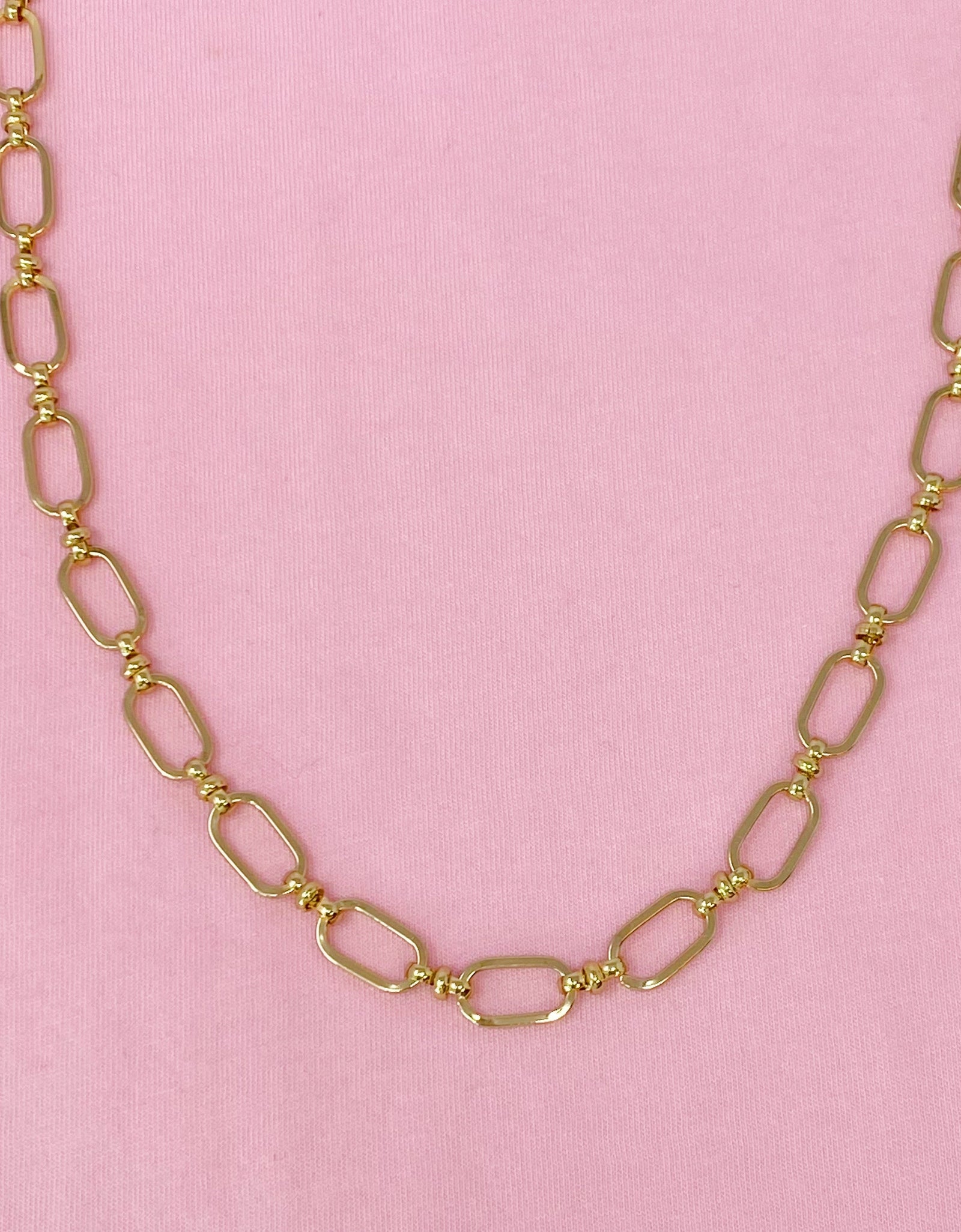 Amber Boxy Chain Necklace by Ellisonyoung.com