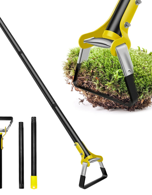 Load image into Gallery viewer, 46.06in Adjustable Garden Hoe Handheld Stirrup Hula Hoe Scuffle Loop Hoe Gardening Weeder Cultivator Weeding Rake for Weeding/Loosening Soil
