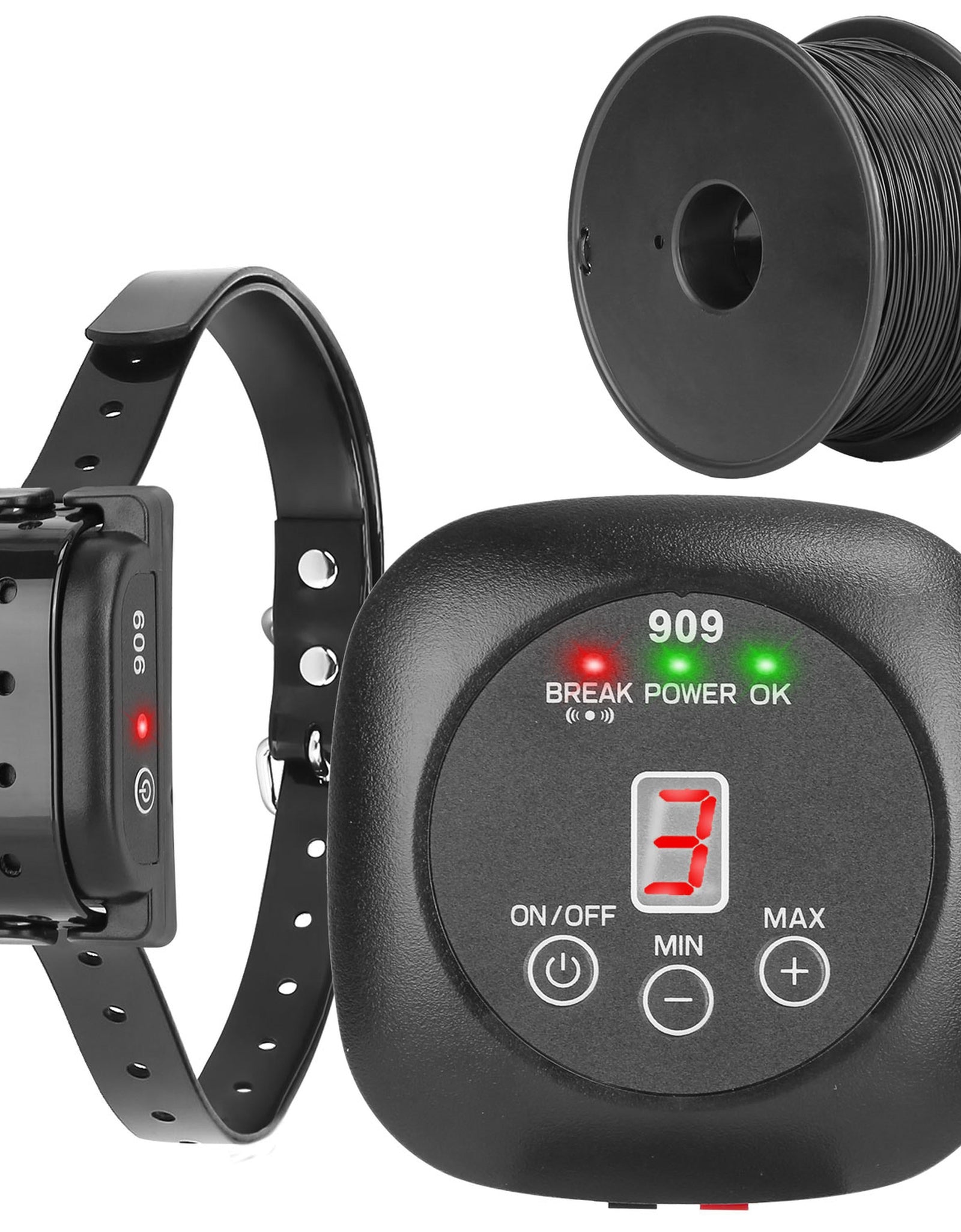 Dog Fence System Pet Containment System with 9 Adjustable Levels IPX8 Waterproof Rechargeable Receiver Underground Fence for Small Medium Large Dog