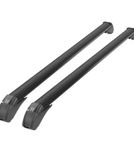 2PCS Universal 110cm/43-inch Car Roof Rack Cross Bar w/ Anti-Theft Lock Adjustable Window Frame for bike kayak cargo luggage