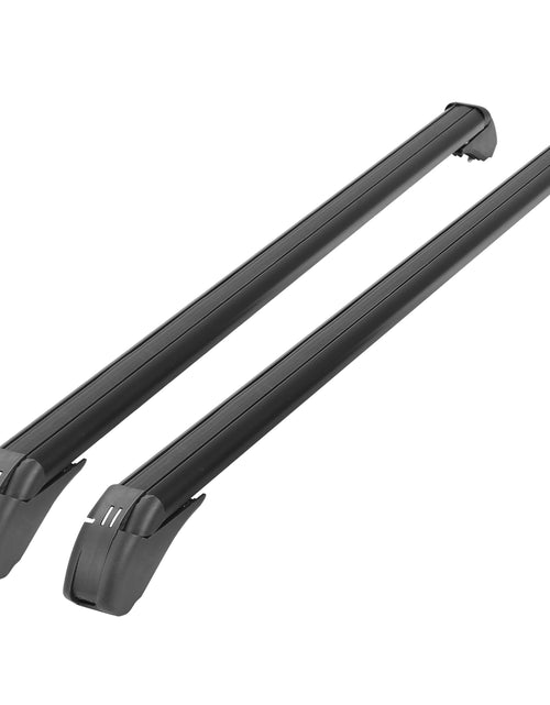 Load image into Gallery viewer, 2PCS Universal 110cm/43-inch Car Roof Rack Cross Bar w/ Anti-Theft Lock Adjustable Window Frame for bike kayak cargo luggage
