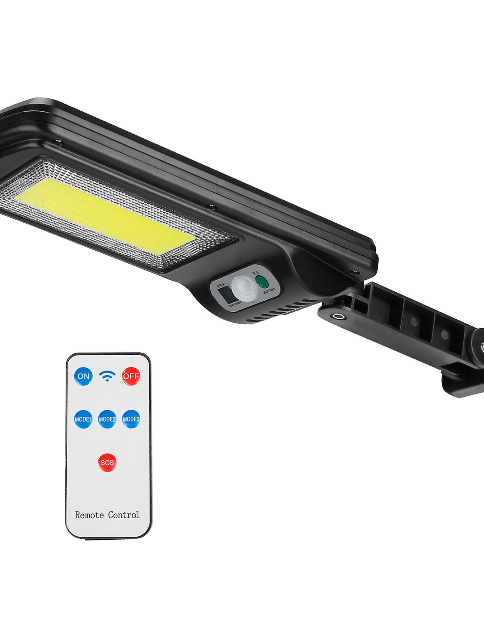 Solar Powered Wall Lights Outdoor 100LED Beads Motion Sensor Lamp IP65 Waterproof 3 Modes Sensor Light W/ Remote Control For Street Front Door Deck