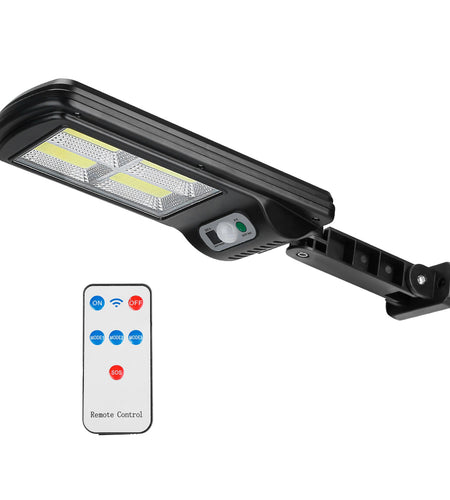 Solar Powered Wall Lights Outdoor 120LED Beads Motion Sensor Lamp IP65 Waterproof 3 Modes Sensor Light W/ Remote Control For Street Front Door Deck