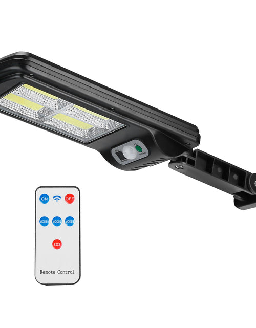 Load image into Gallery viewer, Solar Powered Wall Lights Outdoor 120LED Beads Motion Sensor Lamp IP65 Waterproof 3 Modes Sensor Light W/ Remote Control For Street Front Door Deck
