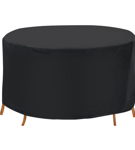 73x43in Circular Table Cover 4-Seat UV Water Resistant Outdoor Furniture Protector For Small Round Table Chairs Set